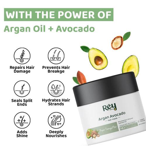 Argan Avocado Hair Mask + Rosemary Oil