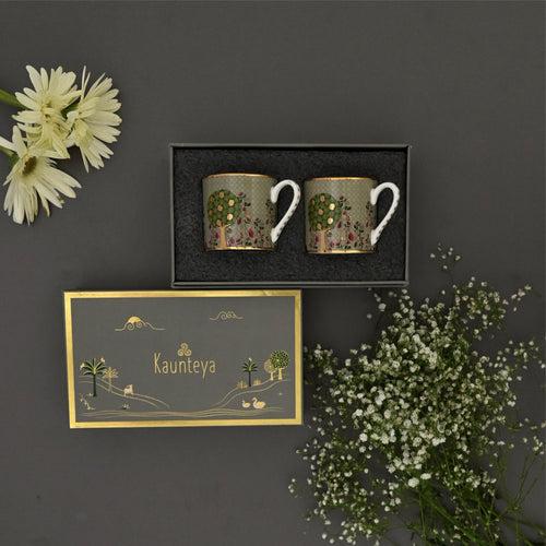 Gift Set – PICHWAI Set Of 2 GREEN Mini Tea Mugs