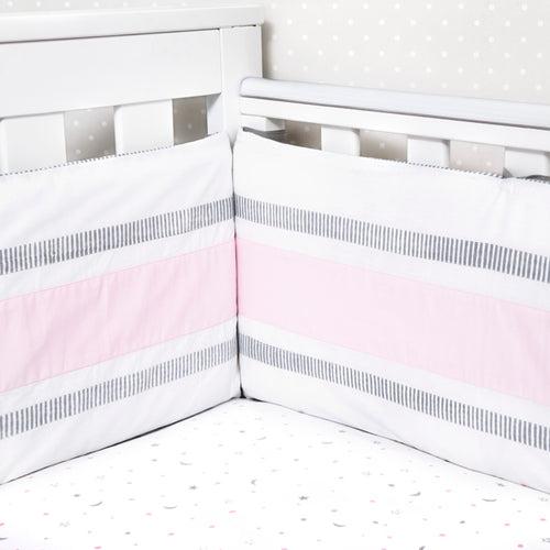 Organic Cotton Fitted Cot Sheet – Sleepy Star (Pink)