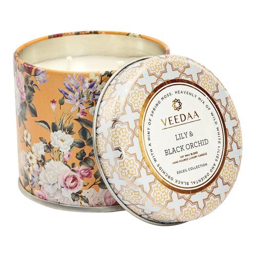 Lily & Black Orchid Mason Tin Scented Candle