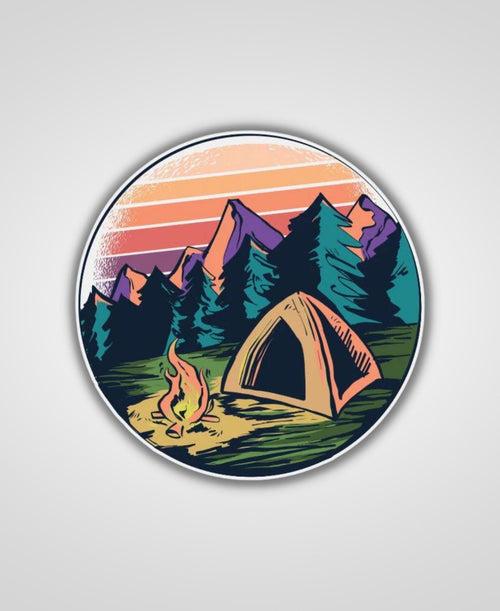 Bonfire Camping Sticker