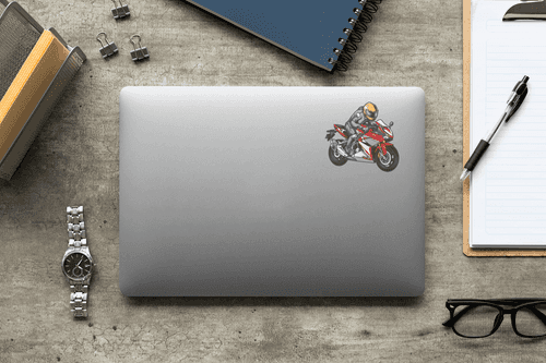 Super Biker Sticker