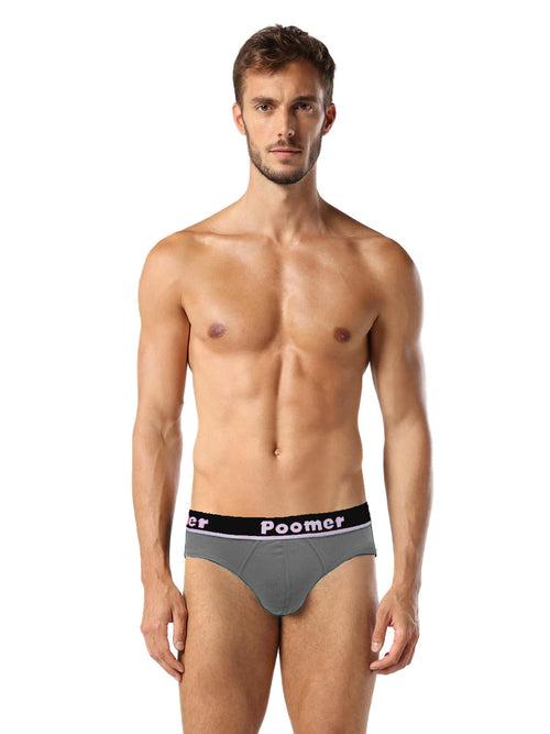 Poomer Club Man Brief - Spanish Gray