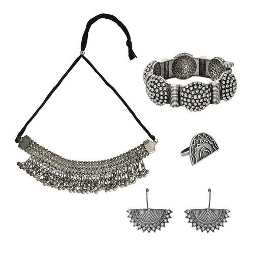 Teejh Avanti Oxidised Silver Jewellery Gift Set