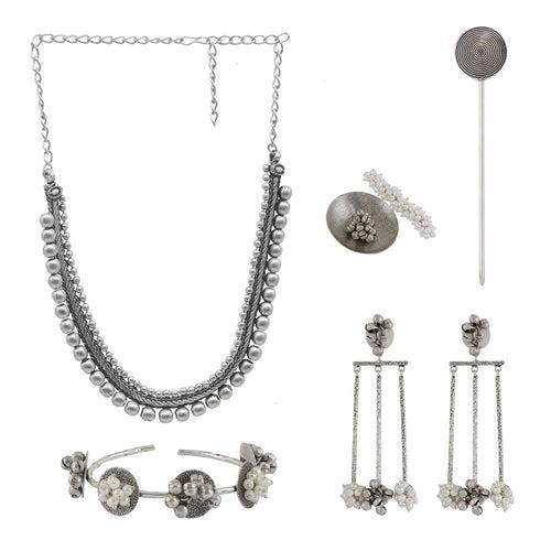 Teejh Malla Oxidised Silver Jewellery Gift Set