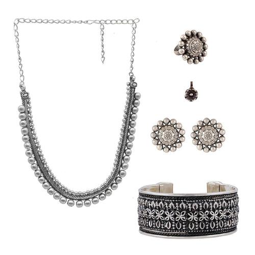 Teejh Kishkindha Oxidised Silver Jewellery Gift Set