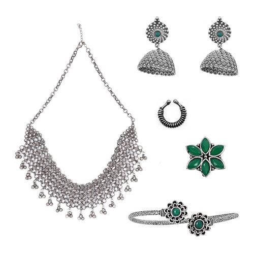 Teejh Tirunelveli Oxidised Silver Jewellery Gift Set