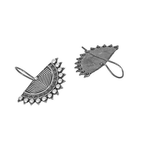 Teejh Aiyra Silver Oxidised Earrings