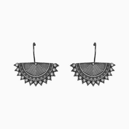 Teejh Aiyra Silver Oxidised Earrings