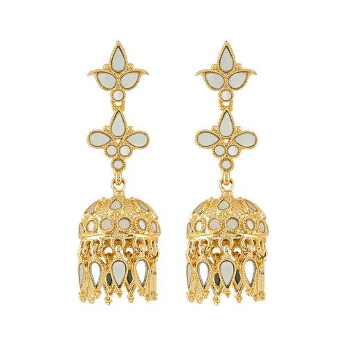 Teejh Fulki Gold Oxidised Earring