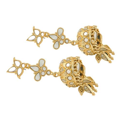 Teejh Fulki Gold Oxidised Earring