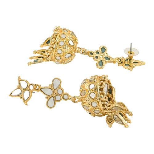 Teejh Fulki Gold Oxidised Earring