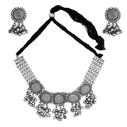 Teejh Mythilil Silver Oxidised Jewelry Gift Set