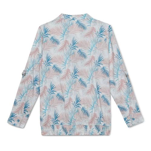 Kid Girls Roll Up Sleeve Printed Viscose Top