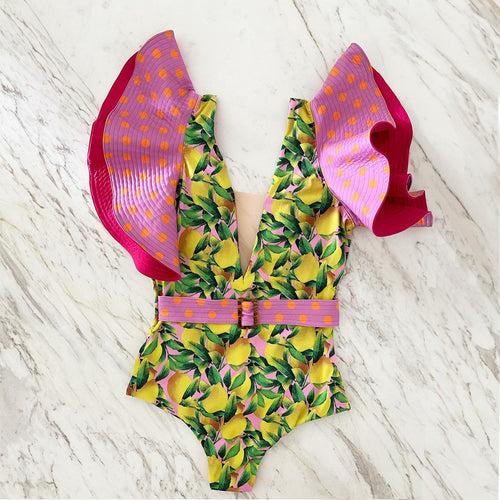 Lemony Pink Monokini