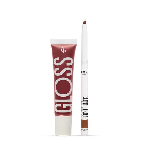 Glossy Lip Kit - Lip Liner + Peptide Gloss Bundle