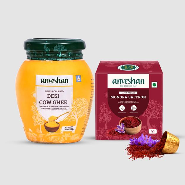 Desi Ghee 150ml + Kashmiri Saffron 1g