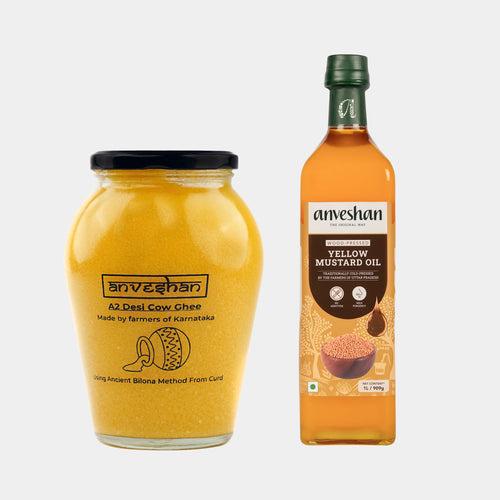 Hallikar Cow Ghee & Yellow Mustard Oil