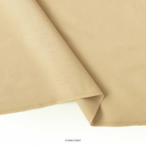 Khaki Color Pure Cotton Linen Fabric (Width 52 Inches)