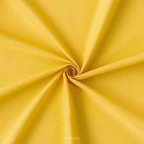 Mustard Yellow Color Pure Cotton Linen Fabric (Width 52 Inches)