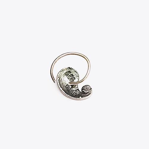 Paisley silver Nose pin, Pierced by MOHA