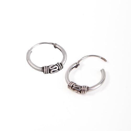 Mia Silver hoops Earrings by Moha