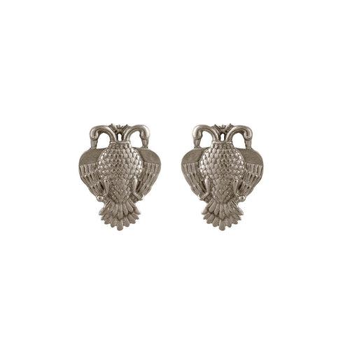 Aras (Gandabherunda) Silver Earrings - Small by MOHA