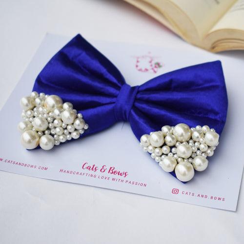 Cobalt Blue Pearl Bow