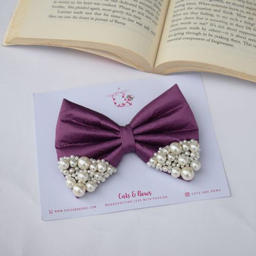 Grape Pearl Bow