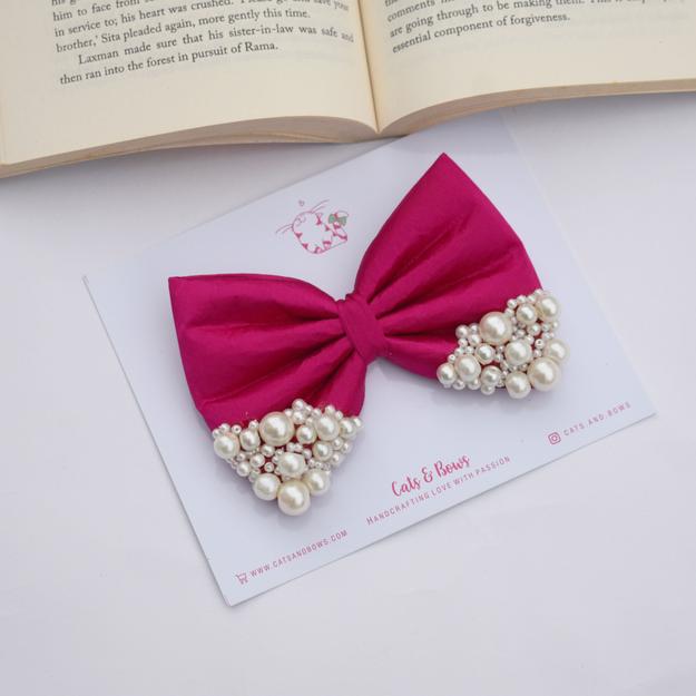 Rani Pink Pearl Bow