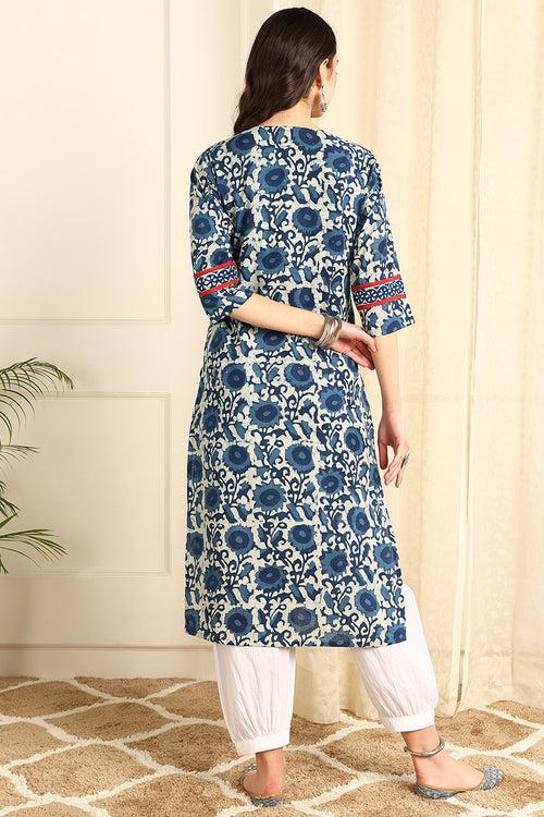 Indigo Blue Straight Kurta