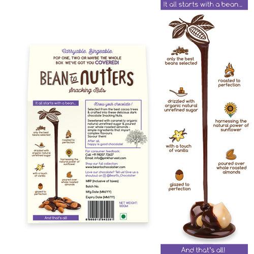 Bean To Nutters -  Dark Chocolate Coated Almonds