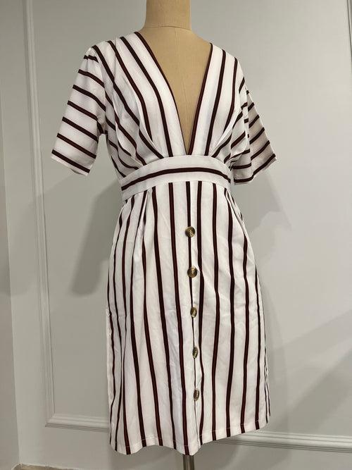 Stripes V Dress