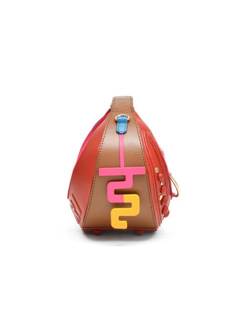 Halo Bag - Pink, Red & Tan