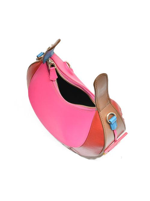 Halo Bag - Pink, Red & Tan