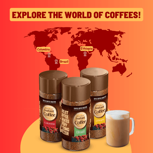 Assorted Speciality Instant Coffee (Columbia, Ethiopia and Brazil)