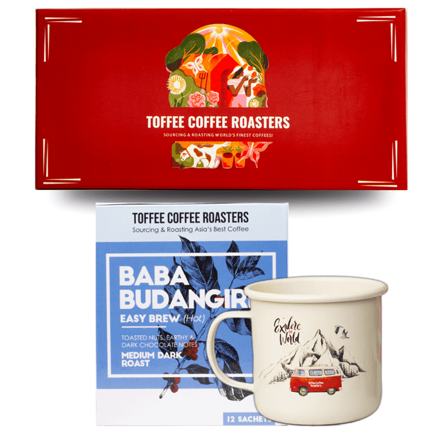 Baba Budangiri Hot Brew & Enamel Mug Gift Box