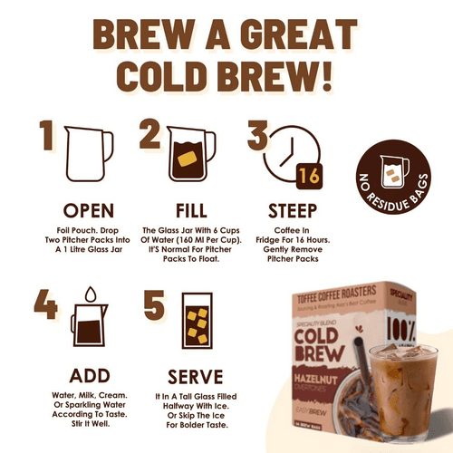 Hazelnut Cold Brew Bags | Free Mason Jar