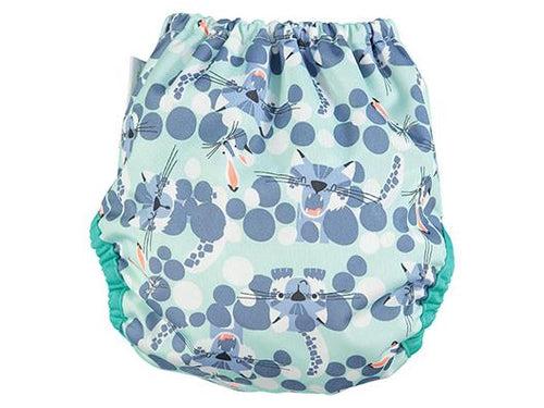 Close | Reusable Nappy Popper Cover - Snow Leopard