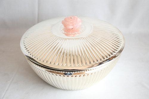 Fluted Dish with Rose Quartz Knob