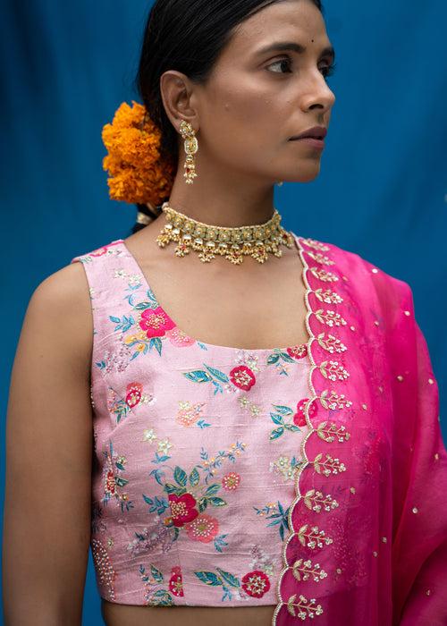 Bahaar Lehenga Bahaar Blouse Set - Coral Beige