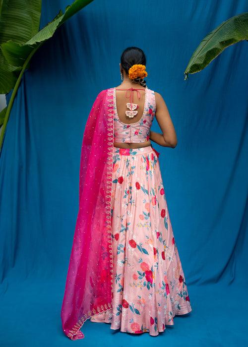 Bahaar Lehenga Bahaar Blouse Set - Coral Beige