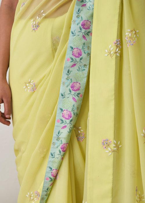 Amai Saree - Buttercup Yellow