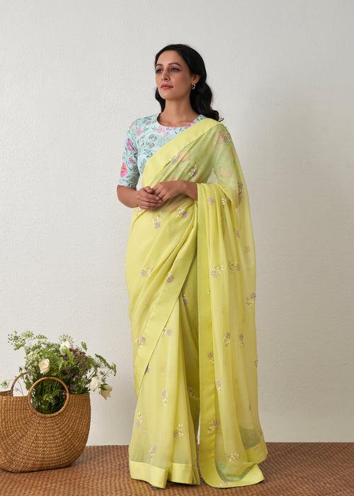 Amai Saree - Buttercup Yellow