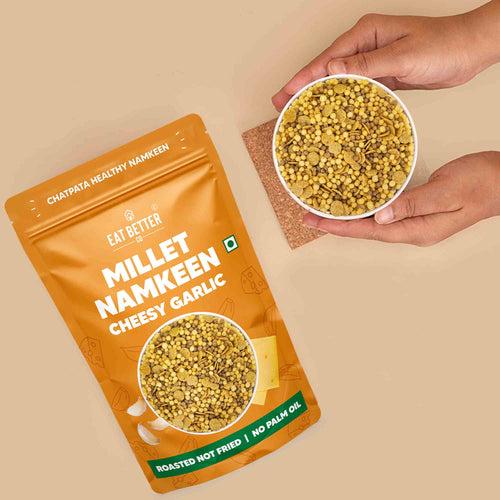 Millet Namkeen - Cheesy Garlic - Pack of 2 - 200 grams