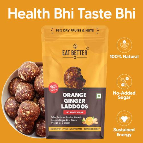 Orange Ginger Laddoos  - No Added Sugar | 100% Natural