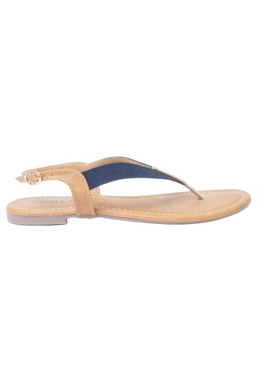 SOLES Vibrant Blue Flat Sandals