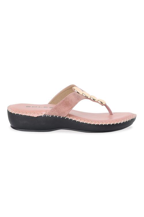SOLES Embellished Toe Platform Heels