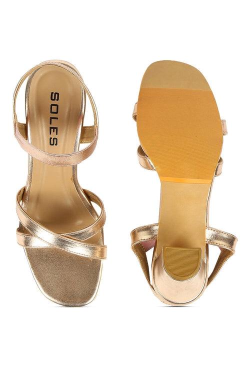 SOLES Women Rose Gold Heels