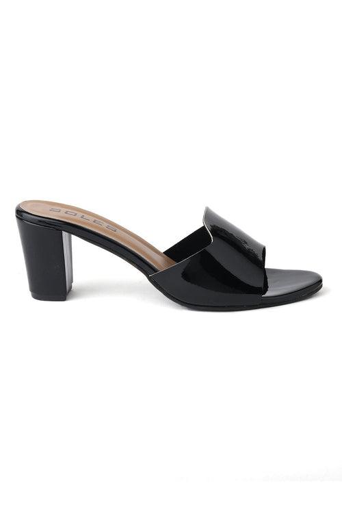 SOLES Black Block Heels - Bold Elegance